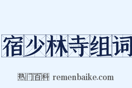 宿少林寺组词是什么意思的图片